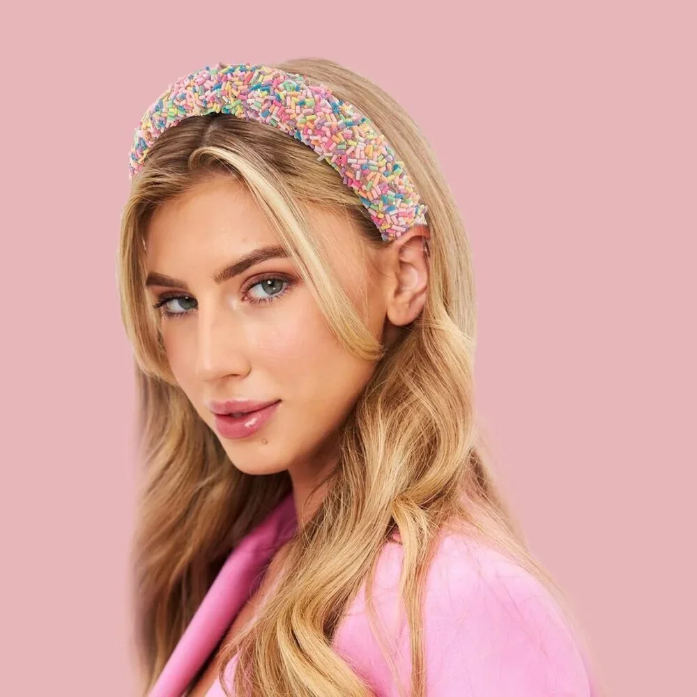 Colorful Glitter Padded Headbands for Women Casual and Party wear